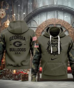 Georgia Bulldogs Veteran USA Nike Logo Design 3D Hoodie