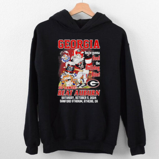 Georgia Bulldogs You’re Gonna Feel The Bulldog Bite Go Dawgs Beat Auburn T Shirt