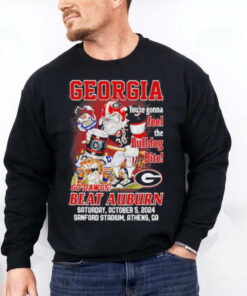 Georgia Bulldogs You’re Gonna Feel The Bulldog Bite Go Dawgs Beat Auburn T Shirt