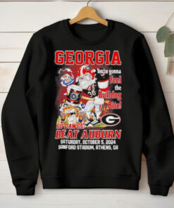 Georgia Bulldogs You’re Gonna Feel The Bulldog Bite Go Dawgs Beat Auburn T Shirt