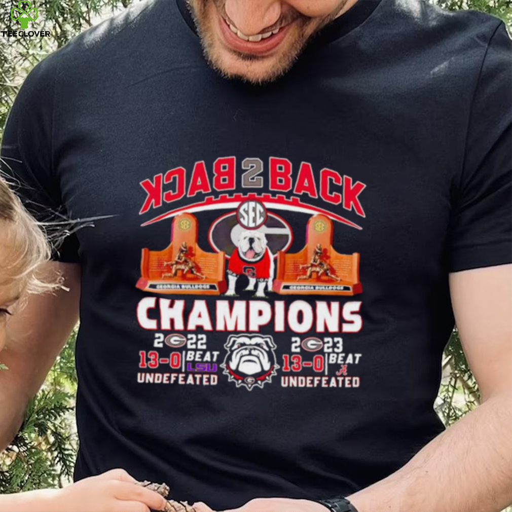 Georgia Bulldogs undefeated back 2 back Champions shirt