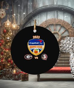 Georgia Bulldogs vs Florida State Seminoles 2023 Capital One Orange Bowl Ornament