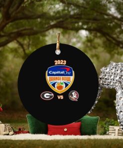 Georgia Bulldogs vs Florida State Seminoles 2023 Capital One Orange Bowl Ornament