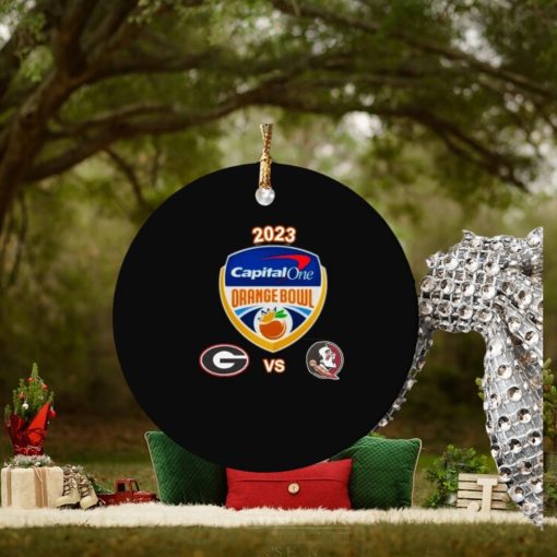 Georgia Bulldogs vs Florida State Seminoles 2023 Capital One Orange Bowl Ornament