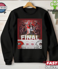 Georgia Bulldogs wins 31 13 Auburn Tigers football 2024 game final score hoodie, sweater, longsleeve, shirt v-neck, t-shirt