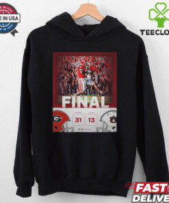 Georgia Bulldogs wins 31 13 Auburn Tigers football 2024 game final score hoodie, sweater, longsleeve, shirt v-neck, t-shirt