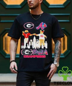Georgia Champions Georgia Bulldogs And Atlanta Braves Mascot Sky 2023 Shirt