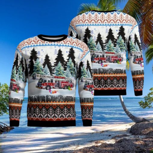 Georgia, Cobb County Fire & Emergency Services AOP 3D Ugly Christmas Sweater