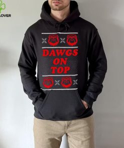 Georgia Dawgs On Top Tacky Christmas Ugly Shirt