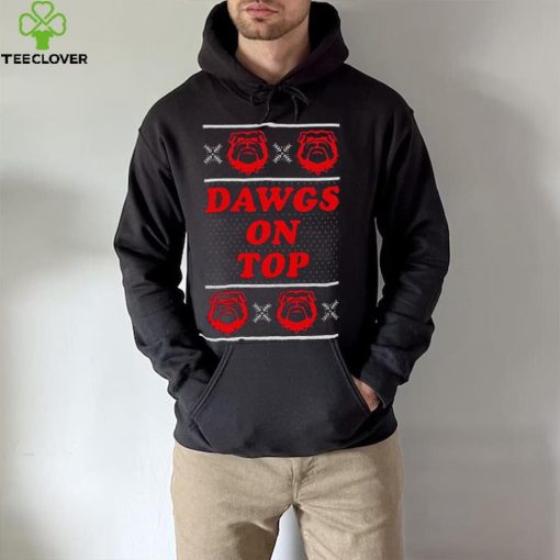 Georgia Dawgs On Top Tacky Christmas Ugly Shirt