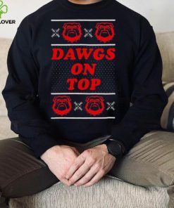 Georgia Dawgs On Top Tacky Christmas Ugly Shirt