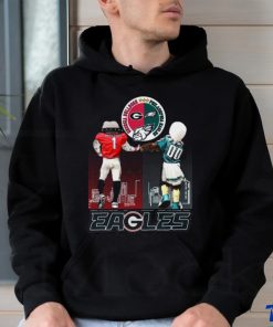 Georgia Eagles Hairy Dawg Georgia Bulldogs and Swoop Philadelphia Eagles shirt