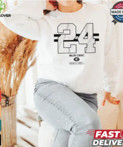 Georgia Football Malaki Starks 24 Stripe T shirt 3 Georgia Football Malaki Starks 24 Stripe T shirt