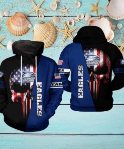 Georgia Southern Eagles NCAA US Flag Skull 3D Printed Hoodie