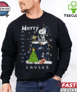 Georgia Southern Eagles Snoopy And Woodstock Merry Christmas Shirt