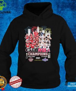 Georgia Sport Team Champions 2021 World Series And CFP National Signatures Shirt