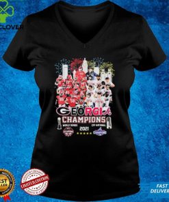 Georgia Sport Team Champions 2021 World Series And CFP National Signatures Shirt