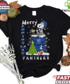Georgia State Panthers Snoopy And Woodstock Merry Christmas Shirt