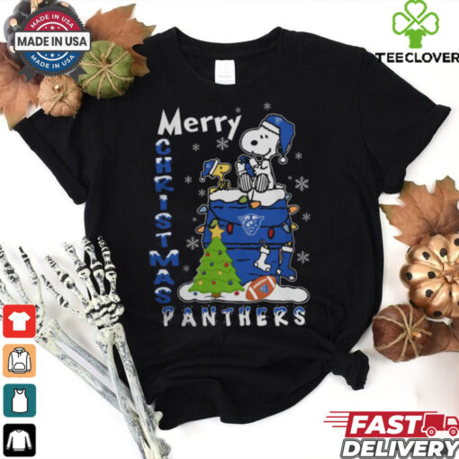 Georgia State Panthers Snoopy And Woodstock Merry Christmas Shirt