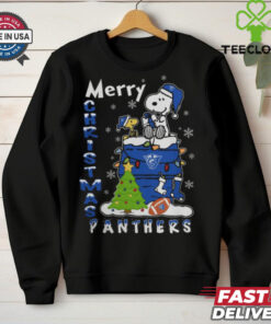 Georgia State Panthers Snoopy And Woodstock Merry Christmas Shirt