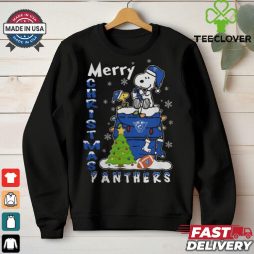 Georgia State Panthers Snoopy And Woodstock Merry Christmas Shirt
