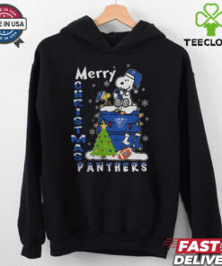 Georgia State Panthers Snoopy And Woodstock Merry Christmas Shirt