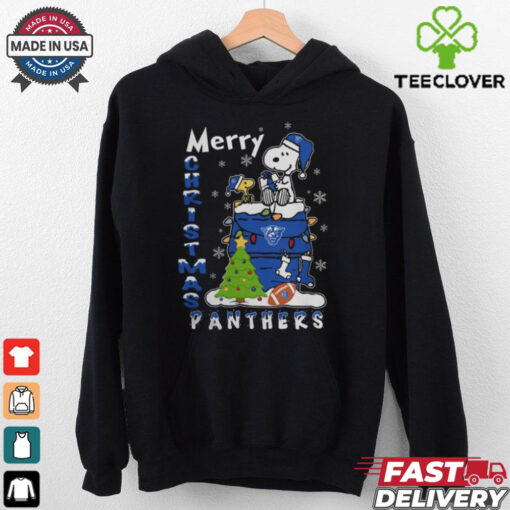 Georgia State Panthers Snoopy And Woodstock Merry Christmas Shirt