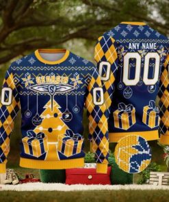 Georgia Swarm Special Design Merry Matchup Light Up Ugly Christmas Sweater