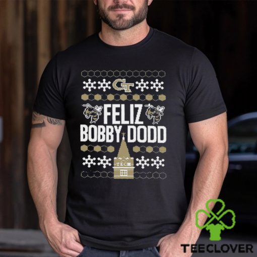 Georgia Tech Feliz Bobby Dodd Ugly Christmas Shirt