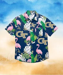 Georgia Tech Yellow Jackets Floral Hawaiian Shirt