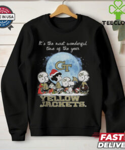 Georgia Tech Yellow Jackets It The Most Wonderful Time Of The Year Peanut Characters Christmas Shirt