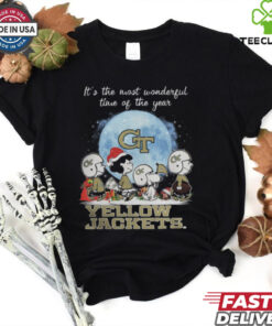 Georgia Tech Yellow Jackets It The Most Wonderful Time Of The Year Peanut Characters Christmas Shirt