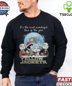 Georgia Tech Yellow Jackets It The Most Wonderful Time Of The Year Peanut Characters Christmas Shirt