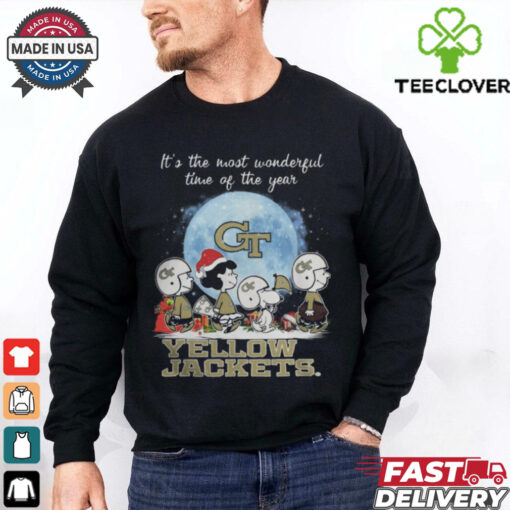 Georgia Tech Yellow Jackets It The Most Wonderful Time Of The Year Peanut Characters Christmas Shirt