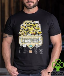 Georgia Tech Yellow Jackets Team 2023 Gasparilla Bowl Champions Finals Score Signatures Shirt