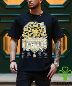 Georgia Tech Yellow Jackets Team 2023 Gasparilla Bowl Champions Finals Score Signatures Shirt