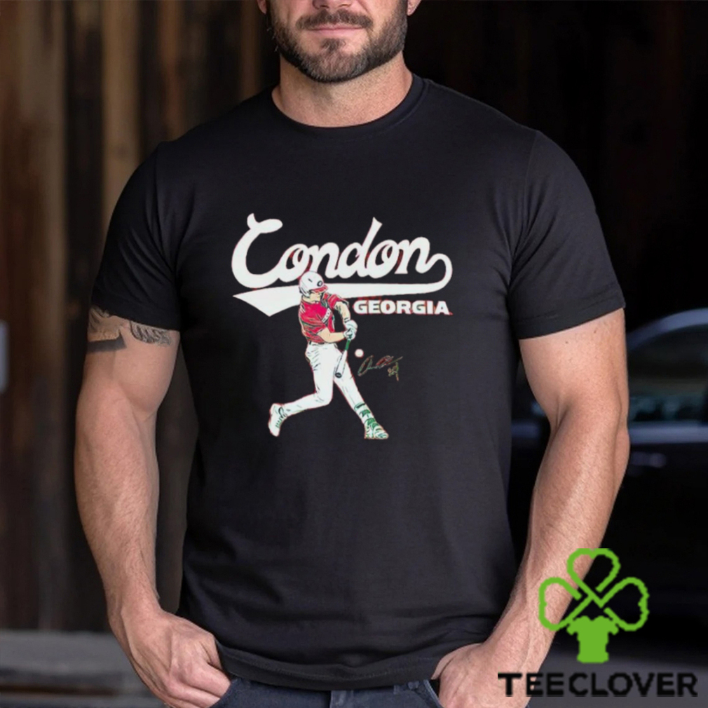 Georgia baseball Charlie Condon slugger swing baseball shirt Georgia baseball Charlie Condon slugger swing baseball shirt
