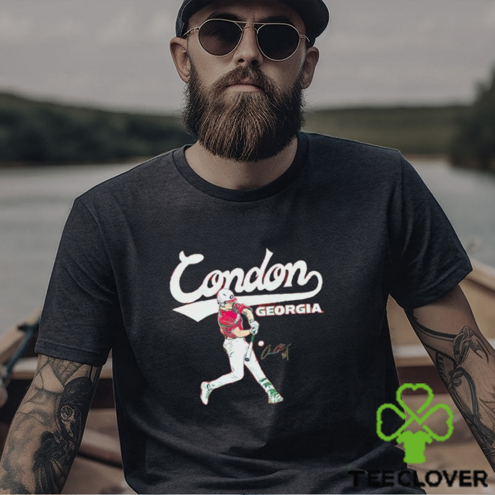 Georgia baseball Charlie Condon slugger swing baseball shirt Georgia baseball Charlie Condon slugger swing baseball shirt