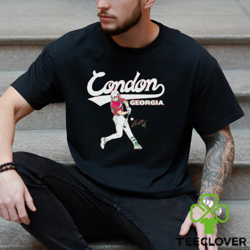 Georgia baseball Charlie Condon slugger swing baseball shirt Georgia baseball Charlie Condon slugger swing baseball shirt