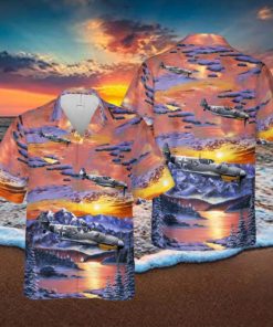 German Air Force Messerschmitt Bf 109 Fighter Aircraft In WW2 Hawaiian Shirt