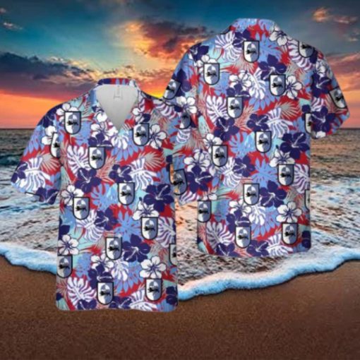 German Bundeswehr Fallschirmjagerbataillon 313 (FschJgBtl 313) Hawaiian Shirt Tropical Beach