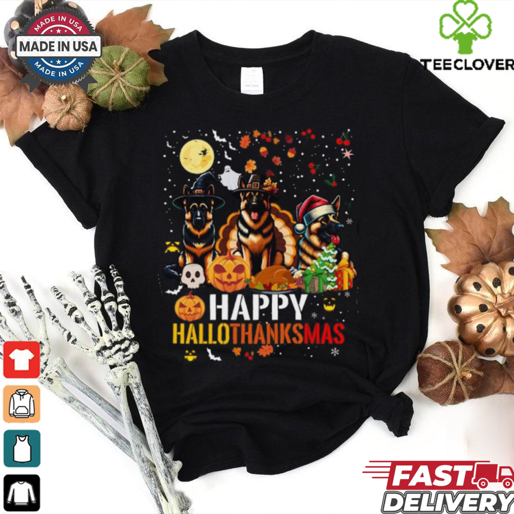 German Shepherd Dog Happy Halloween Thanksgiving Christmas German Shepherd T Shirt German Shepherd Dog Happy Halloween Thanksgiving Christmas German Shepherd T Shirt