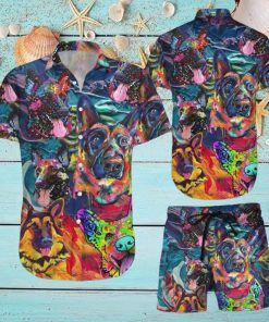 German Shepherd Hawaiian Shirt & Short For Men And Women