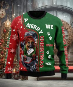 German Shepherd Merry Ugly Christmas Sweater Gift Men Women