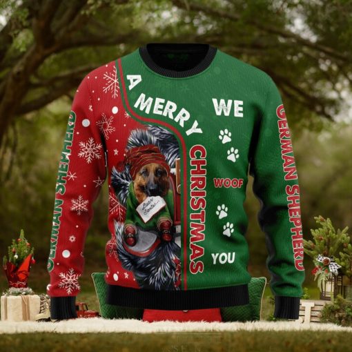 German Shepherd Merry Ugly Christmas Sweater Gift Men Women