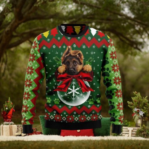 German Shepherd Ornament Christmas Ugly Christmas Sweater 3D Gift Christmas Funny