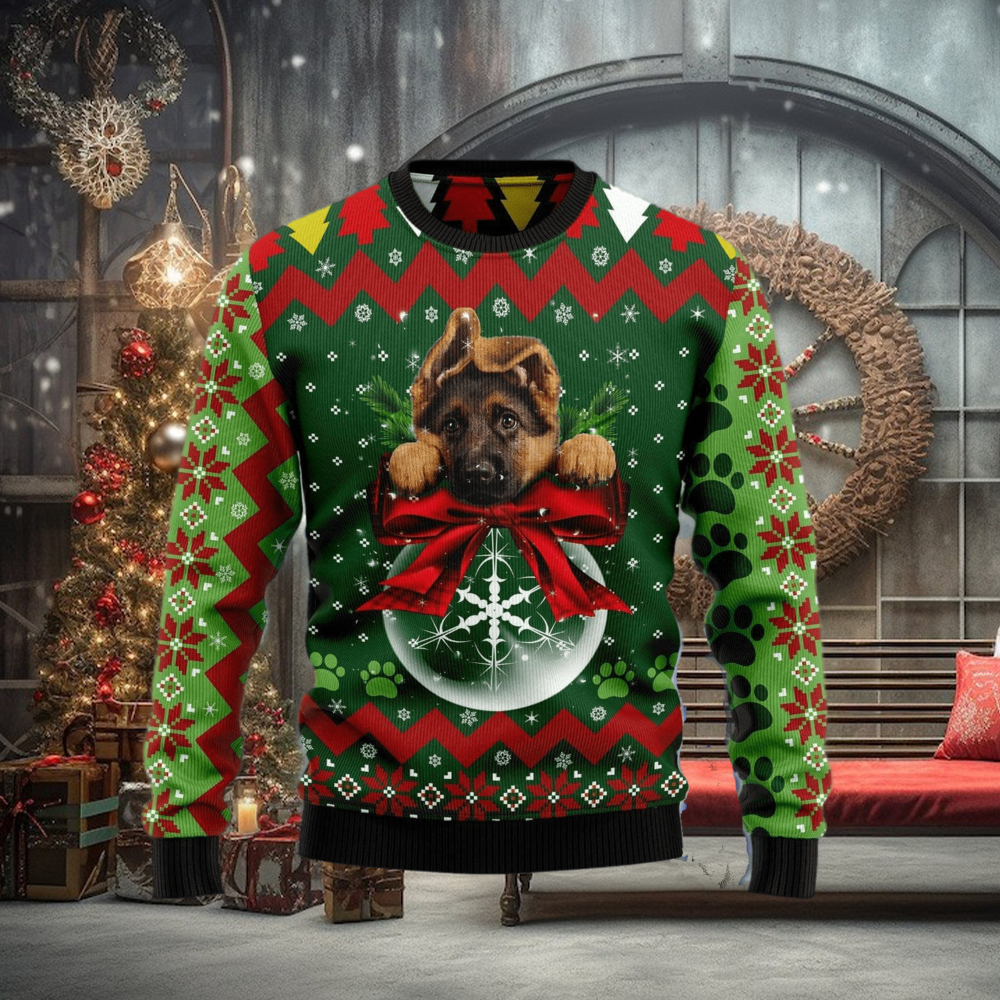 Ugly christmas 2025 sweater german shepherd