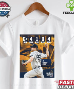 Gerrit Cole New York Yankees MLB Delivered A Quality Start In His First World Series 2024 Poster t shirt 2 Gerrit Cole New York Yankees MLB Delivered A Quality Start In His First World Series 2024 Poster t shirt