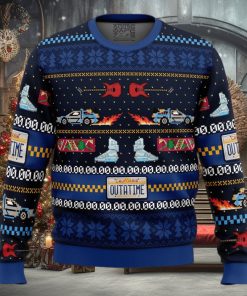 Get Back in Time For Christmas Back to the Future Ugly Christmas Sweater