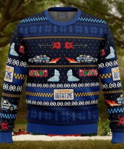 Get Back in Time For Christmas Back to the Future Ugly Christmas Sweater